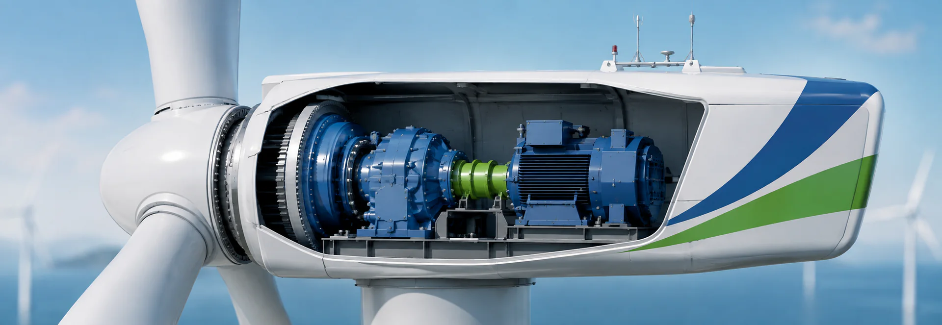 Concept cutaway of a turbine powertrain
